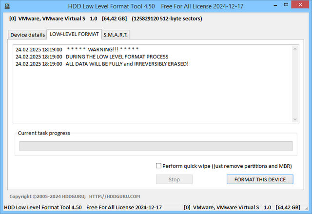 HDD Low Level Format Tool